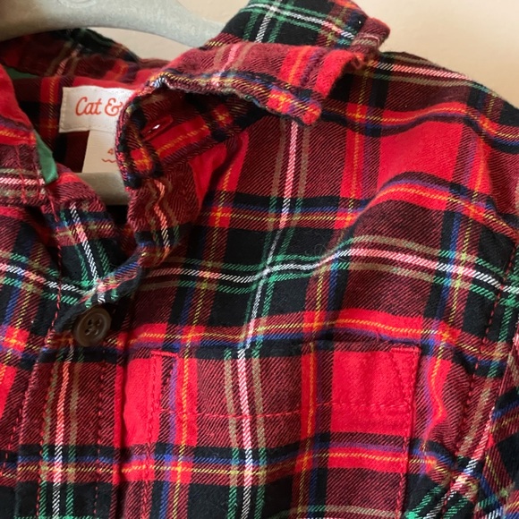 Cat & Jack 4T flannel button up shirt, like new! Smoke free home. - Picture 2 of 4